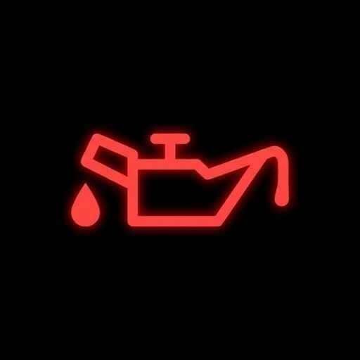 Mazda engine oil pressure warning light red oil can symbol