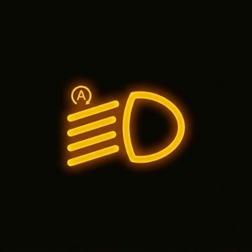 Mazda High Beam Control System HBC warning light amber symbol