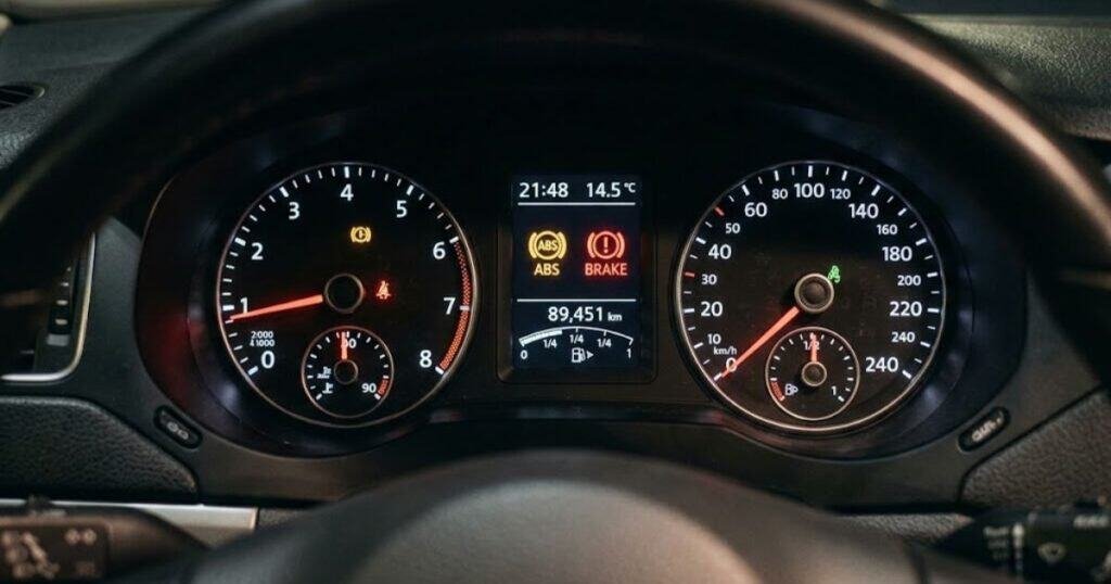 EPC and ABS warning light icons on a Volkswagen Jetta