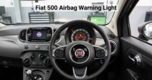 Fiat 500 airbag warning light illuminated on the dashboard
