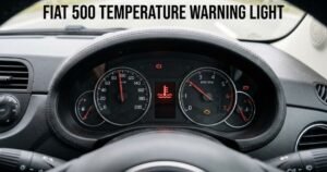 Fiat 500 temperature warning light illuminated on dashboard