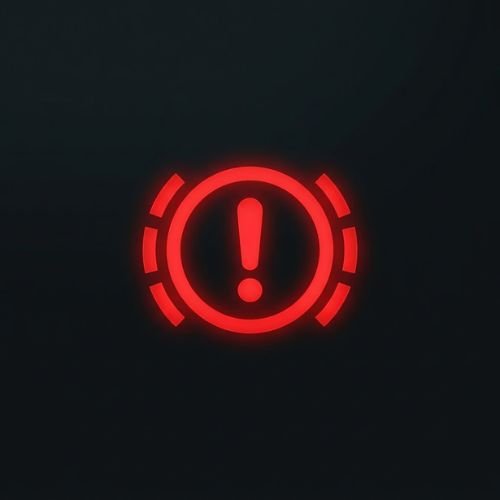 Fiat 500 2015 brake warning light symbol