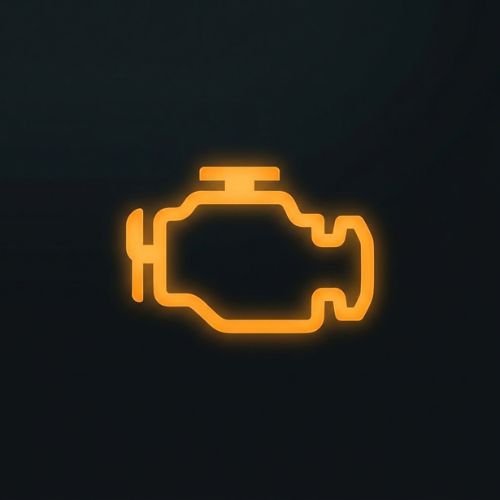 Fiat 500 2015 check engine warning light symbol