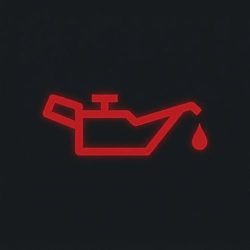 Fiat 500 2015 red oil pressure warning light