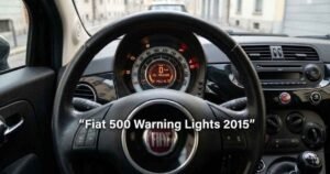 Fiat 500 warning lights 2015 dashboard