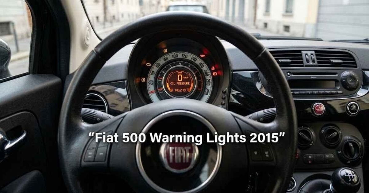 Fiat 500 warning lights 2015 dashboard